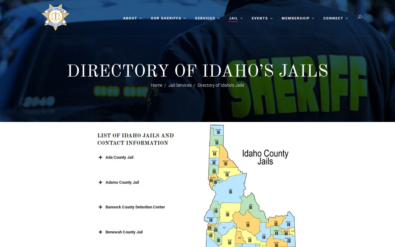 Lincoln County jail and regional custody directory reference for Idaho facilities